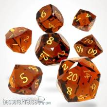 Glassstaff CSDCS28EMBRN - Emberion Glass RPG dice set