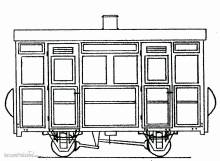 Peco DM29 - 4-Rad-Reisebus mit 2 Abteilen