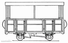 Peco DM34 - 4-Rad-Reisebus mit 2 Abteilen