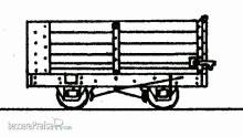 Peco DM36 - 4-Rad-Endtür-offener Wagen