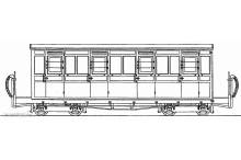Peco DM64 - Ffestiniog und Blaneau Rly 4 Comp Paneled Composite Coach