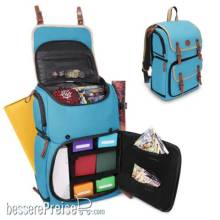 ENHANCE Gaming ENBCCBK608BLEW - ENHANCE Designer Edition Trading Card Full Sized Backpack (Canvas Look - Blue)