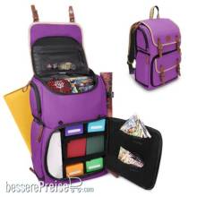 ENHANCE Gaming ENBCCBK608PREW - ENHANCE Designer Edition Trading Card Full Sized Backpack (Canvas Look - Purple)
