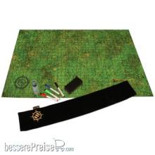ENHANCE Gaming ENTTBSS100GSEW - ENHANCE RPG Grid Mat - Tabletop DnD Map (24x36 inch) Battle Grid Game Mat with Pouch, Marker Kit (Grass)