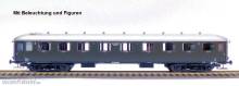 Exact-Train EX10042 - Reisezugwagen NS AB7542 oliv grün, silbernes Dach. Hohes Klassenbord mit Beleuchtung und Figuren