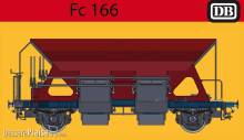 Exact-Train EX20080 - DB FC166 Schotterwagen ohne Bremse Nr. 30 80 942 8 022-6