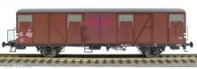 Exact-Train EX20188 - NS HBS Dunkel Aluminium Luftklappen mit Bremserbühne. Mit farbigen Hintergründ und Aufschrift ´Rotterdam Feyenoord´ Epoche III