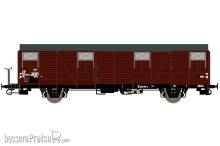 Exact-Train EX20189 - NS GBS Dunkel Aluminium Luftklappen ohne NS Logo. Mit farbigen Hintergründ und Aufschrift ´Pillips Kobenhavn´. Epoche IV