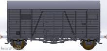 Exact-Train EX20194 - DB Oppeln Gmrhs30 Güterwagen (Bremserbühne/neue Luftungsklappen/Rollenlager)(A), DB Oppeln Güterwagen(Bremserbühne)(B), DB Oppeln Gmrs30 Güterwagen
