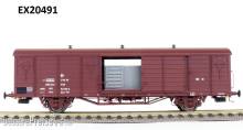 Exact-Train EX20491 - DR 2er-Set Gbs-t [1530] Küchenwagen mit Küche, 7 Sicken und DR Hbs [2301] Mannschaftswagen mit Ofen, 11 Sicken, Epoche Ivc (Zu öffnenden Türen)