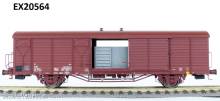 Exact-Train EX20564 - DR Hbs-u [2301] Mannschaftswagen mit Ofen mit Bremserbühne, 11 Sicken, Epoche IV (zu öffnende Türen)
