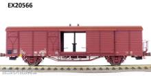 Exact-Train EX20566 - DR Hbs-u [2301] Mannschaftswagen mit Ofen mit Bremserbühne, 11 Sicken, Epoche IV (zu öffnende Türen)