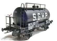 Exact-Train EX20598 - SNCF 24m3 Einheitsbauart Leichtbau-Kesselwagen S.G.H.P. Schwarz Epoche III