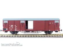 Exact-Train EX20704 - DR Güterwagen Glmms 21 MC RIV 50 DR 150 0131-0, 7 Sicken, Tür ohne Verstärkung, Epoche Iva (Zu öffnenden Türen)
