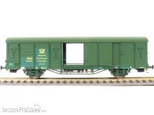 Exact-Train EX20711 - DB Güterwagen Gbs Post 50 50 00-10 454-5, 7 Sicken, Tür mit Verstärkung, Epoche V (Zu öffnenden Türen)