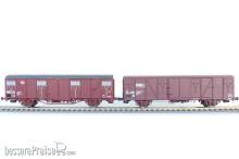 Exact-Train EX20712 - DBAG 2 Set Gbs Güterwagen mit DGAG Emblem Epoche V und DSB Gbs (Ex. NS)