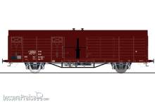 Exact-Train EX20740 - DR Hbs [2311] Mannschaftswagen mit Ofen ursprungliche Ausführung, 7 Sicken, Epoche IV (Zu öffnenden Türen)