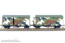 Exact-Train EX20790 - DRG Oppeln GRS Güterwagen (Camouflage Grau/schwarz/Weiss) (Bremserhaus/Gleitlager) (A), DRG Oppeln GRS Güterwagen (Camouflage Grau/schwarz/Weiss) (Gleitlager)(B)