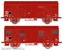 Exact-Train EX20925 - 2-er Set SNCF K 3381122 mit OCEM Lager und Leonard Speichernräder RotBraun und K 336546 EUROP mit UIC SKF Lager und Diskus Räder Braun Epoche III
