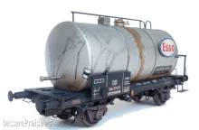 Exact-Train EX22016 - DB 30m3 Uedinger Kesselwagen Silber ESSO Nr.584 876 Epoche III (Verschmutzt)