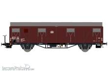 Exact-Train EX23103 - DB Güterwagen Gbs-uv 254 mit Bremserbühne und DB- Emblem auf Tür