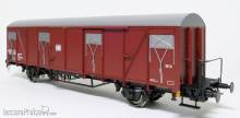 Exact-Train EX23104 - DB Güterwagen Gbs-uv 254 mit Bremserbühne und DB- Emblem auf Tür
