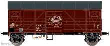 Exact-Train EX23646 - DR Bremen Guterwagen Braun MOD-Güterwagen Expresswagen Beschriftung