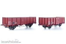 Exact-Train EX23953 - 2er-Set SNCF .E EUROP Nr.505 0 445-0 mit SKF Lager und Diskus Räder und .E EUROP Nr.505 0 405-4 OCEM Lager und Leonard Speichenrädern Ep IV