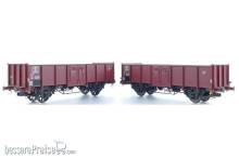 Exact-Train EX23981 - 2er-Set NMBS 2289035 EUROP mit Diskus Räder und B 2289007 EUROP mit Speichenrädern Braun Ep III