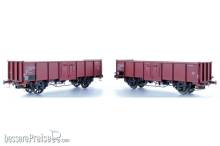 Exact-Train EX23982 - 2er-Set NMBS .E EUROP Nr.501 8 530-9 mit Diskus Räder und .E EUROP Nr.501 8 518-4 mit Speichenrädern Braun Ep IIIc/Iva