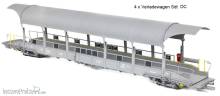 Exact-Train EX25001 - 4-er DC Verladewagenset 1 BLS Autoverladezug 1 Talbot (4x Verladewagen Sdt) (exklusiv für KML und Niederlande)