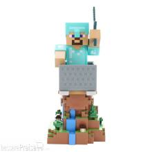 Exquisite Gaming EXGMER-CGCRMC400756 - Minecraft Cable Guys Lade-Halter Steve in Diamond Armour 22cm