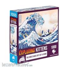 Exploding Kittens EXKD0030 - Exploding Kittens Puzzle: The Great Wave off Cat-a-gawa