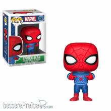 Funko FK33983 - Marvel Comics POP! Marvel Holiday Vinyl Wackelkopf-Figur Spider-Man (Ugly Sweater) 9 cm