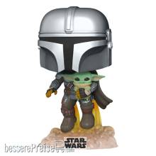 Funko FK50959 - Star Wars The Mandalorian POP! TV Vinyl Figur Mando Flying w/ Jet Pack 9 cm