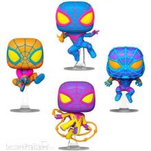Funko FK69140 - Marvel POP! TV Vinyl Figuren 4er-Pack Miles Morales (BLKLT) 9 cm