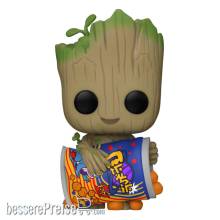 Funko FK70654 - Ich bin Groot POP! Vinyl Figur Groot w/Cheese Puffs 9 cm