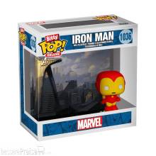 Funko FK81301 - Iron Man Bitty POP! Deluxe Vinyl Figuren Iron Man(AvengerTower) Display (12) 2,5 cm