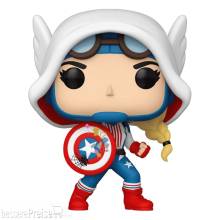 Funko FK83724 - Marvel POP! Vinyl Figur Cap-Gwen 9 cm