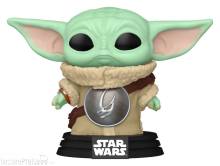 Funko FK90447 - Star Wars: The Mandalorian and Grogu POP! Vinyl Wackelkopf-Figur Grogu 9 cm