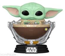 Funko FK90451 - Star Wars: The Mandalorian and Grogu POP! Vinyl Wackelkopf-Figur Grogu in Pram 9 cm