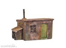 Peco FL196 - Wellpappenhütte mit Holzlager