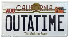 FaNaTtik FNTK-BF-106 - Zurück in die Zukunft Metallschild ´Outatime´ DeLorean Nummernschild