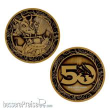 Dungeons & Dragons Sammelmünze 50th Anniversary Antique Gold Edition 4 cm