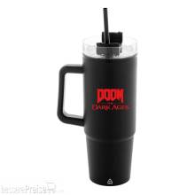 DEVplus GE1161649 - Doom The Dark Ages Thermobecher mit Trinkhalm Shield 1180 ml