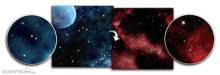 Gale Force Nine Modelling GFNBB952 - Gaming Mat - Frozen Planet / Crimson Gas Cloud (3x3)
