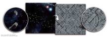 Gale Force Nine GFNBB954 - Gaming Mat - Asteroid Field / Space Station (3x3)