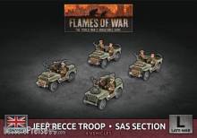 Battlefront Miniatures GFNBBX73 - Jeep Recce Troop/SAS Section (4x Plastic)