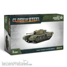 Gale Force Nine Boardgame GFNCSB03 - Clash of Steel Churchill Assault Troop (x3 Plastic)