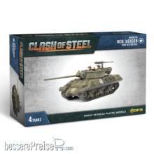 Gale Force Nine Boardgame GFNCSU07 - Clash of Steel M36 Jackson Tank Destroyers (x4 Plastic)